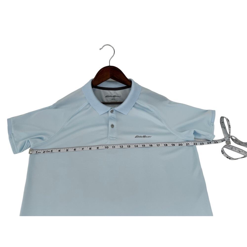 Eddie Bauer Men's Freestone Polo Shirt Light Blue Size L - Picture 3 of 8